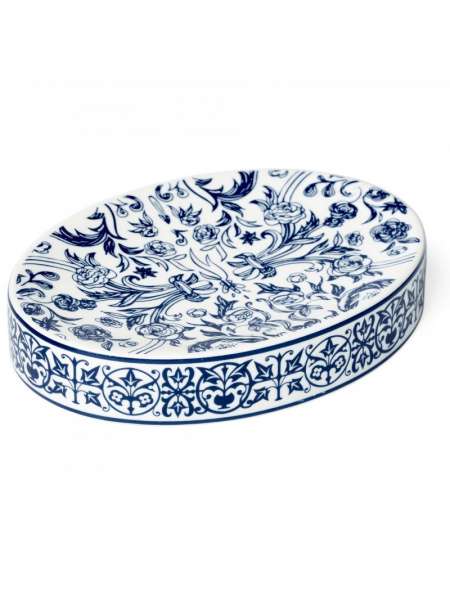 Мыльница, 12 см, фарфор, синий, серия Orsay Blue, Kassatex
