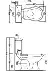 Унитаз-компакт Kerasan Retro 101301 горизонтальный выпуск