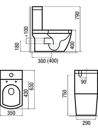 Унитаз-моноблок Arcus 050 white JGMSK