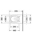 Унитаз подвесной Duravit ME by Starck 2528090000