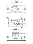 Унитаз подвесной Duravit Starck 3 2225090000
