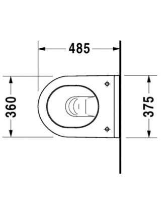 Унитаз подвесной Duravit Starck 3 2227090000