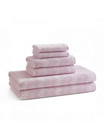 Полотенце для рук Wavy Ballet Pink, 71x41 см, хлопок, розовый, серия Wavy, Kassatex