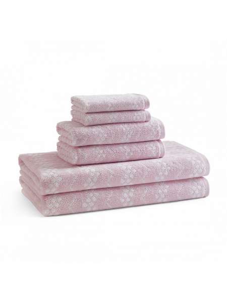Полотенце для рук Wavy Ballet Pink, 71x41 см, хлопок, розовый, серия Wavy, Kassatex