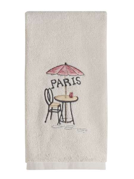 Полотенце для рук, 51х69 см, хлопок, белый, серия I Love Paris, Creative Bath