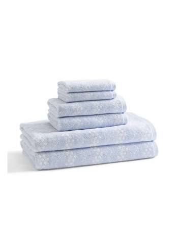 Полотенце мини для рук Kassatex Wavy Whisper Blue BWV-172-WHB