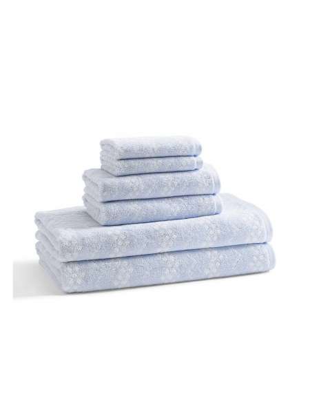 Полотенце мини для рук Kassatex Wavy Whisper Blue BWV-172-WHB