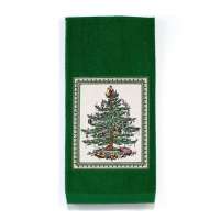 Полотенце кухонное, 71х54 см, хлопок, зеленый, серия Spode Christmas Tree, Avanti