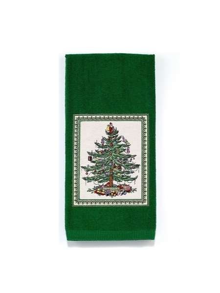 Полотенце кухонное, 71х54 см, хлопок, зеленый, серия Spode Christmas Tree, Avanti