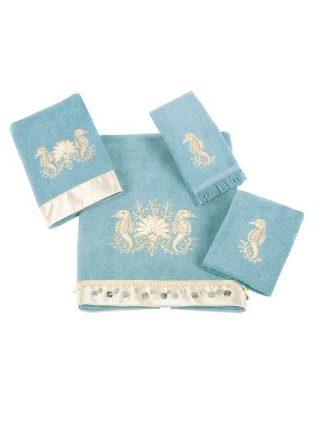 Полотенце для рук Seahorses, 76 см, хлопок, бирюзовый, серия Полотенца, Avanti