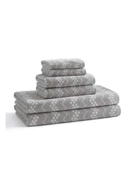 Полотенце мини для рук Wavy Hippo Grey, 46x30 см, хлопок, серый, серия Wavy, Kassatex