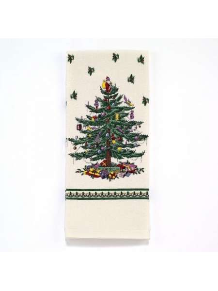 Полотенце кухонное, 71х54 см, хлопок, слоновая кость, серия Spode Christmas Tree, Avanti