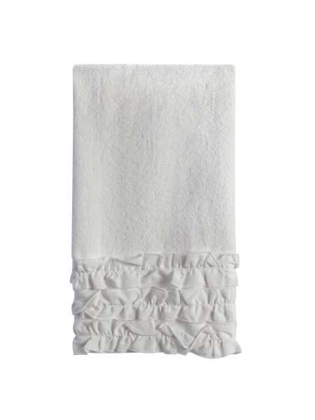 Полотенце для рук, 66 см, хлопок, белый, серия Ruffles, Creative Bath