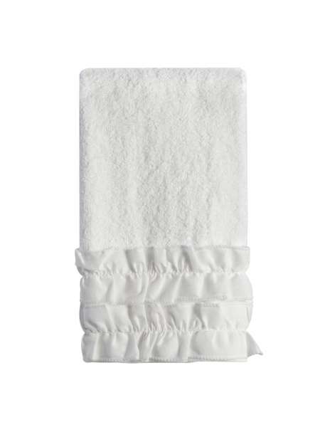 Полотенце для рук мини, 42 см, хлопок, белый, серия Ruffles, Creative Bath