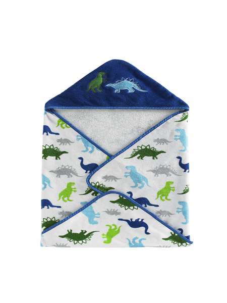 Полотенце детское с уголком, 76.2х76.2 см, хлопок, серия Dino Park, Kassatex