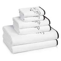 Полотенце мини для рук Kassatex Le Bain White/Black LBA-141-WB