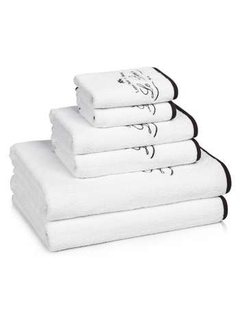 Полотенце мини для рук Kassatex Le Bain White/Black LBA-141-WB