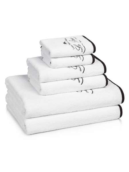 Полотенце мини для рук Kassatex Le Bain White/Black LBA-141-WB