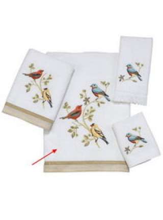 Полотенце банное, 127 см, хлопок, белый, серия Gilded Birds, Avanti