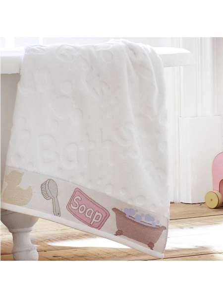 Полотенце для рук, 71x41 см, хлопок, белый, серия Bathtime, Kassatex