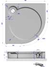 Поддон для душа GuteWetter Deluxe 90x90x16 R белый