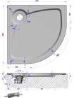 Поддон для душа GuteWetter Deluxe 80x80x2 R терракот