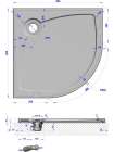 Поддон для душа GuteWetter Deluxe 90x90x4 R белый