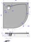 Поддон для душа GuteWetter Deluxe 100x100x4 R терракот