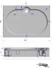Поддон для душа GuteWetter Deluxe 120x80x16 Q серый