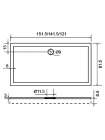 Поддон для душа Aquanet Gamma 150x80