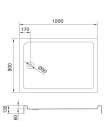 Поддон для душа Vegas Glass HG-018 120*80