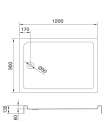 Поддон для душа Vegas Glass HG-018 120*90