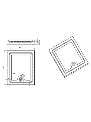 Поддон для душа Sturm DW Arena 100x80x14