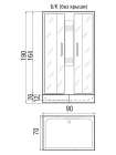 Душевая кабина River Quadro 90/70/26 MT без крыши