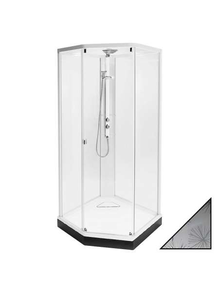 Душевая кабина IDO Showerama 8-5 100x100 стекло Dandelion проф. белый