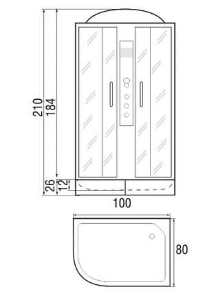 Душевая кабина River Desna 100/80/26 MT R