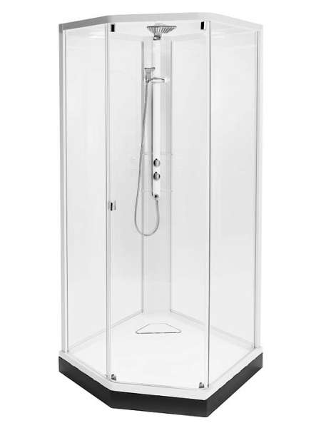 Душевая кабина IDO Showerama 8-5 100x100 стекло прозр., проф. белый