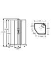 Душевая кабина IDO Showerama 8-5 90x90 укороч. стекло тонирр. проф. серебристый