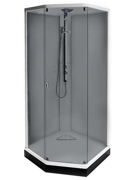Душевая кабина IDO Showerama 8-5 100x100 стекло тонир., проф. белый