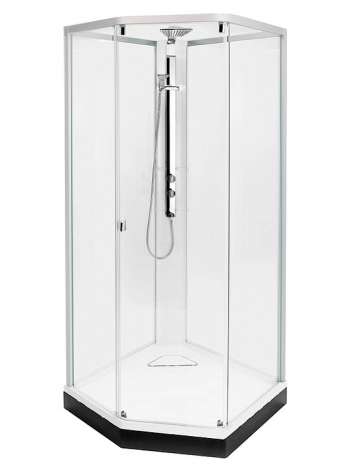 Душевая кабина IDO Showerama 8-5 90x80 стекло прозр., проф. серебристый