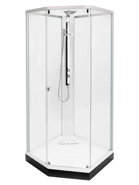 Душевая кабина IDO Showerama 8-5 90x80 стекло прозр., проф. серебристый