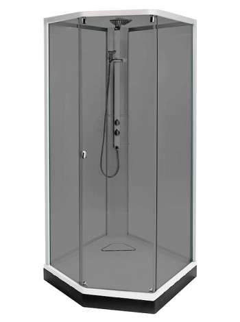 Душевая кабина IDO Showerama 8-5 90x80 стекло тонирр., проф. серебристый