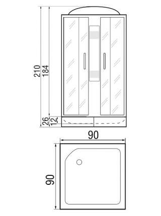 Душевая кабина River Quadro 90/26 MT