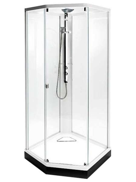 Душевая кабина IDO Showerama 8-5 90x90 стекло прозр., проф. белый