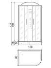 Душевая кабина River Temza 120/80/26 L ТН