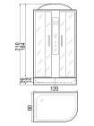Душевая кабина River Dunay 120/80/26 ТН L