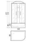 Душевая кабина River Temza 120/80/46 L ТН