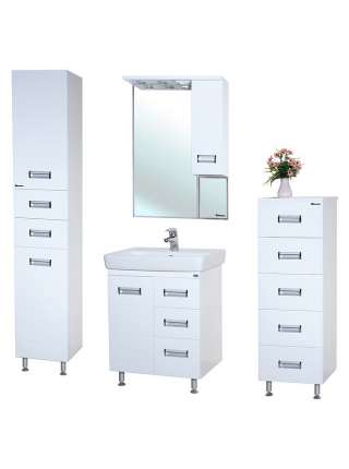 Тумба с раковиной Bellezza Сиена 60 2 ящика белая