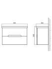 Тумба с раковиной BelBagno Luxury 50 bianco lucido