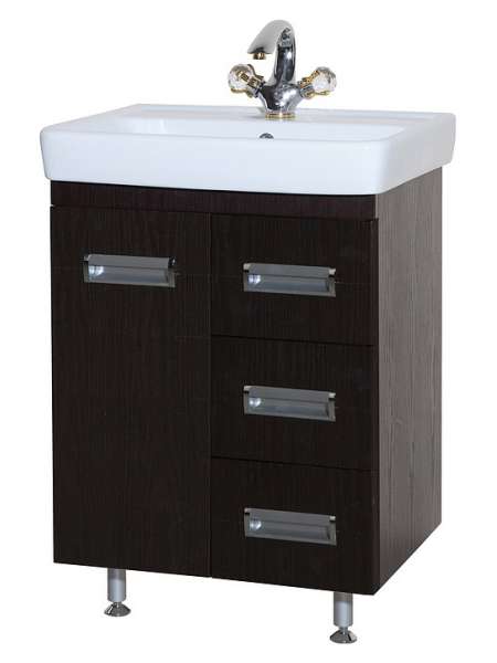 Тумба с раковиной Bellezza Сиена 60 2 ящика венге